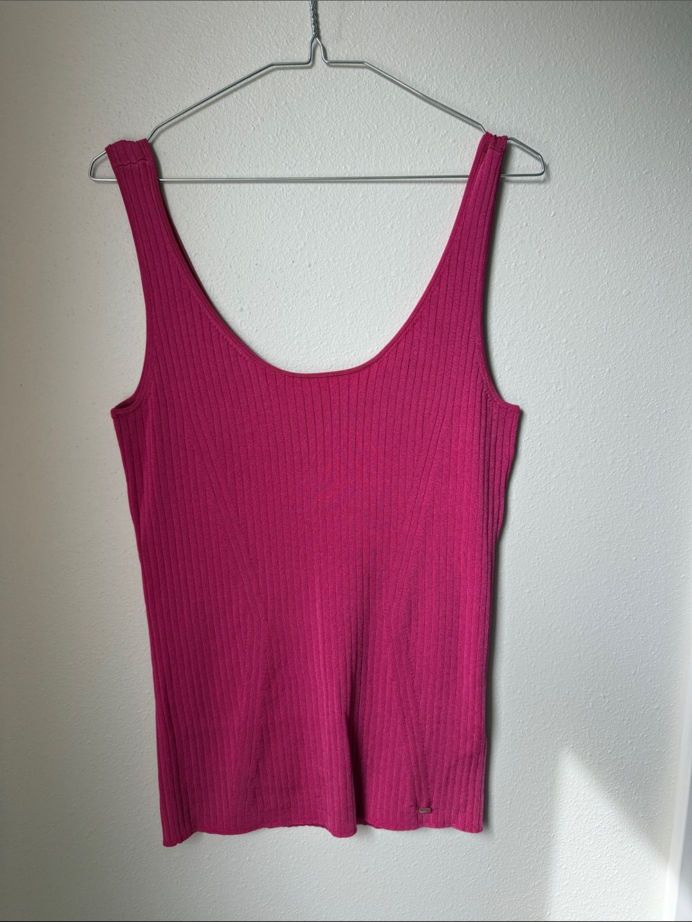 Ted Baker Ribbed Scoop Neck Tank Top - Pink